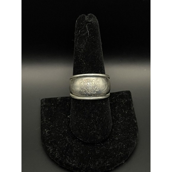 James Avery 925 Sterling Silver Monogram Ring Size 8.75 - Picture 1 of 11